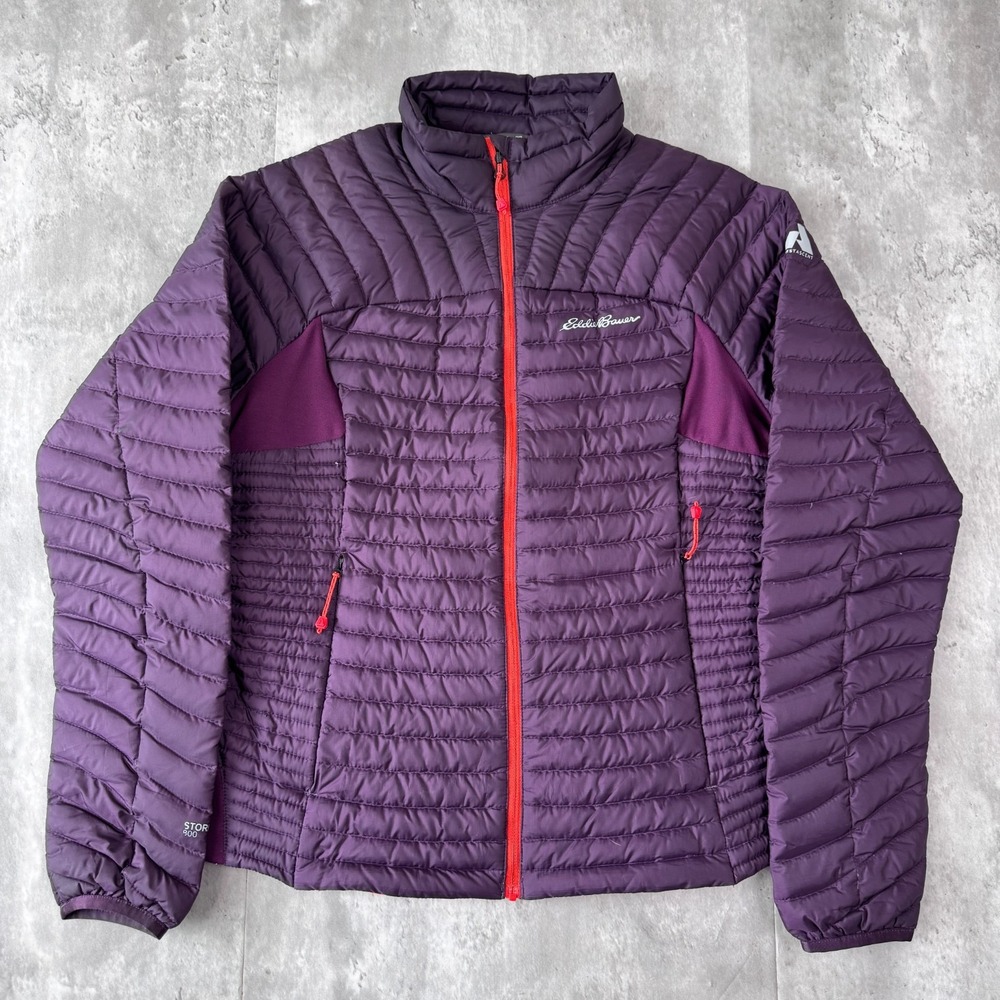 Eddie Bauer First Ascent Jacket Womens Medium Purple 800 Stormdown Goose Quilted
